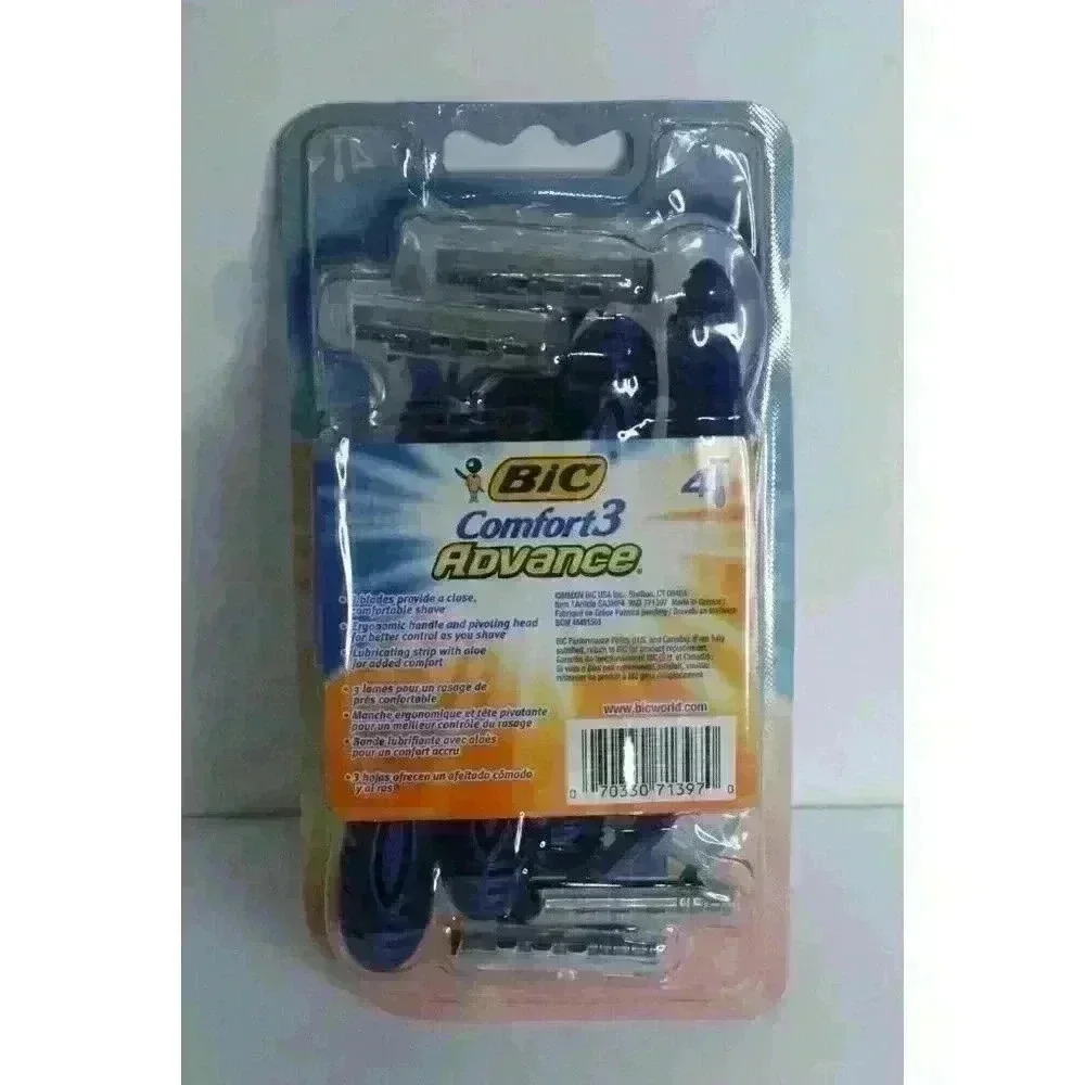 Bic Comfort 3 Advance Disposable‎ Razors (4 Count) New Unopened Package